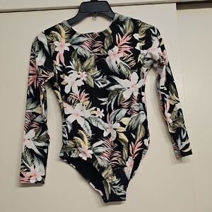 Kona Sol Tropical Floral Bodysuit